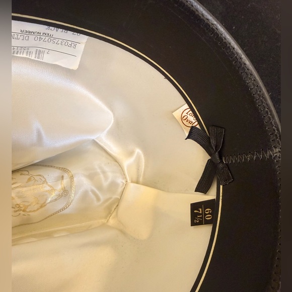 Vintage Resistol 3X Genuine Fur Felt Cowboy Hat Black Size 7 1/2 Made in Texas - Picture 11 of 11